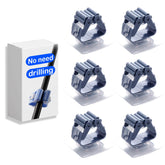 Gray 6-pack fishing rod holders mounted on a garage wall